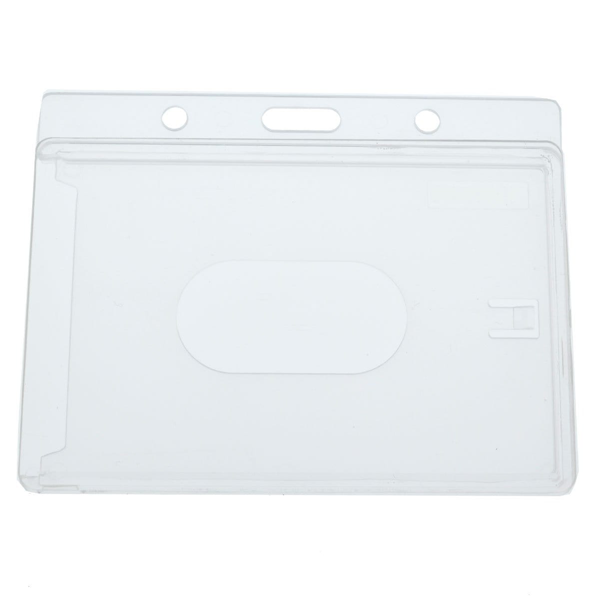 Milky White Rigid Plastic Card Holder - 100 Pack - ID Card Systems
