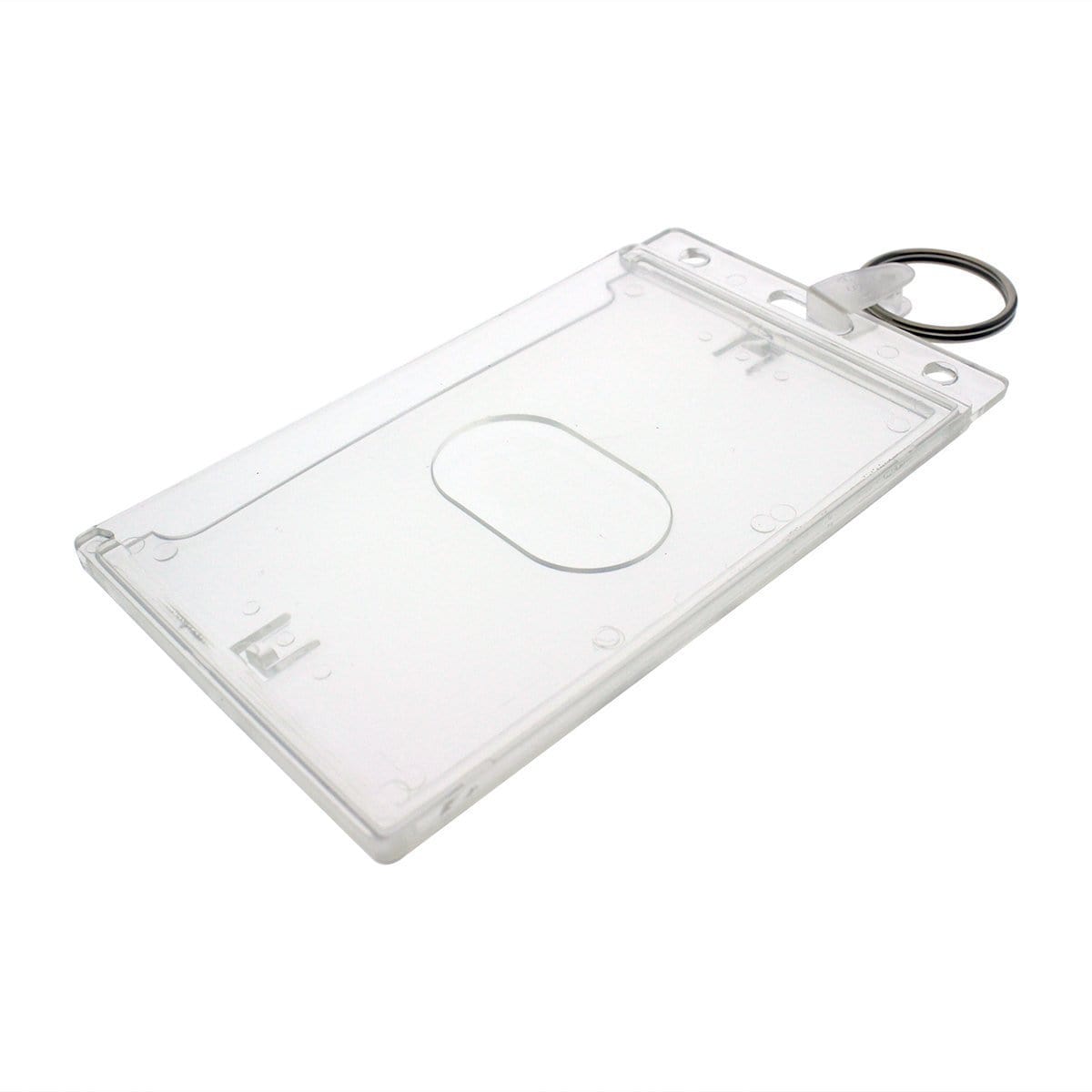 Rigid Card Holder with Slot and Key Ring, Credit Card Size